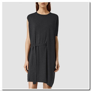 Allsaints SHERA Knitted Dress Cinder black Marl S